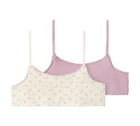 NAME IT Mädchen Nkfshort Strap Top 2p Floral Noos BH, Buttercream, 122-128 EU