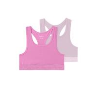 Unterhemd NAME IT "NKFSHORT TOP 2P NOOS", Mädchen, Gr. 158/164, 2 Stk., N-Gr, strawberry moon, Jersey, Obermaterial: 95% Baumwolle, 5% Elasthan, unifarben, eng, Rundhals, Unterhemden Unterhemd (189234