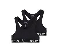 NAME IT Mädchen Nkfshort Top 2p Noos Unterhose, Black/Pack:w/ Black, 116 EU