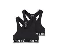 NAME IT Mädchen Nkfshort Top 2p Noos Unterhose, Black/Pack:w/ Black, 158/164 EU
