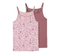 Name IT Mädchen Nkfstrap Top 2p Mauve Flower Noos Unterhemd, Mauve Shadows, 158 EU