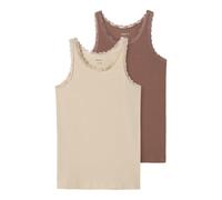 Name IT Mädchen Nkftank Top 2p Peyote Lace Noos Unterhemd, Peyote, 146-152 EU