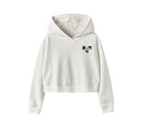 NAME IT Mädchen Nkftara Ls Crop RLX SWE Wh Bru Ps Noos, Cloud Dancer, 122-128 EU
