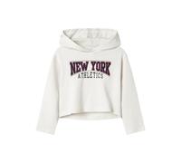 NAME IT Mädchen Nkfviala Ls Short Boxy Wh Bru Sweatshirt, Jet Stream/Print:New York, 122-128 EU