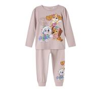 Pyjama NAME IT "NMFADAS PAWPATROL LS NIGHTSET NOOS CPLG", Mädchen, Gr. 86/92, burnished lila (blank), Jersey, Obermaterial: 95% Baumwolle, 5% Elasthan, bedruckt, unifarben, Basic normal, Rundhals, abg
