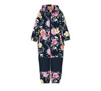 Softshelloverall NAME IT "NMFALFA08 SOFTSHELL SUIT AOP 1FO NOOS", Jungen, Gr. 98, N-Gr, schwarz sapphire aop:botanical flower, Softshell, Obermaterial: 94% Polyester, 6% Elasthan, bedruckt, geblümt, e