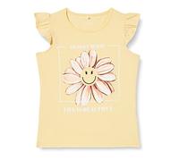 NAME IT Mädchen NMFARINA Happy SS TOP Box SMI T-Shirt, Double Cream, 110