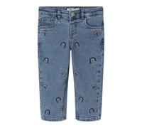 NAME IT Mädchen Nmfbella Mom Emb Jeans 1224-Sm Noos, Denim Blue, 104 EU