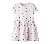 Jerseykleid NAME IT "NMFFILLA SS DRESS BOX PB", Mädchen, Gr. 92, N-Gr, tender touch, Single Jersey, Obermaterial: 95% Baumwolle, 5% Elasthan, bedruckt, normal, Rundhals, Kleider Jerseykleid (89728238-