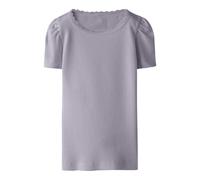 Name IT Mädchen Nmfkab Ss Top Noos, Lavender Gray, 80 cm