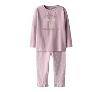 Schlafanzug NAME IT "NMFRAGNA NIGHT SET BOX", Jungen, Gr. 104, keepsake lila, Jersey, Obermaterial: 95% Baumwolle, 5% Elasthan, bedruckt, Rundhals, Homewear-Sets Schlafanzug (31105567-104) keepsake li