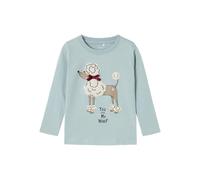 NAME IT Mädchen Nmfrhea Nreg Top Box Langarmshirt, Gray Mist, 98 EU