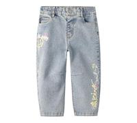 NAME IT Mädchen Nmfrose Balloon Decor Jeans 2734-Ya D, Light Blue Denim, 110 cm