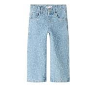Name IT Mädchen Nmfrose Wide Heart Jeans 2015-Ds H, Light Blue Denim, 104