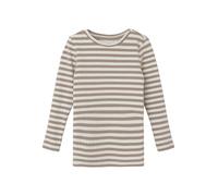 NAME IT Mädchen Nmfsuraja Slim Ls Top Noos, Mocha Meringue/Stripes:stripe, 92