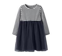 NAME IT Mädchen Nmftaias Ls Tulle Dress, Navy Blazer, 104 cm
