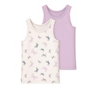 Name IT Mädchen Nmftank Top 2P Jet Stream Butterfly Noos, Jet Stream, Numeric 92 EU