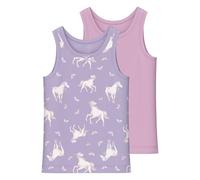 Name IT Mädchen Nmftank Top 2p Pastel Lilac Horse Noos Unterhemd, Pastel Lilac, 92 EU