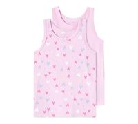NAME IT Mädchen Nmftank Top 2p Pink Hearts Noos, Pink Lavender, 86