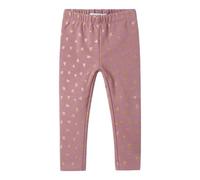 NAME IT Mädchen Nmftavina Sweat Fleece Bru Noos Leggings, Grape Shake/Print:w. Glitter Hearts, 92 EU