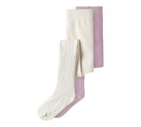 NAME IT Mädchen Nmftytte 2P Pantyhose, Dawn Pink, 110-116 (2er Pack)