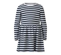 Name IT Mädchen Nmfvivia Dress Noos Kleid, Bright White/AOP:Stripes In Dark Sap, 92 EU