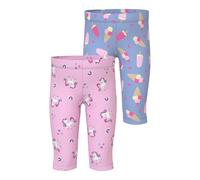 Name IT Mädchen Nmfvivian 2P AOP Capri Legging, Pirouette, 128 cm (2er Pack)