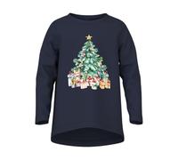 NAME IT Mädchen Nmfvosmas Ls Loose Top, Navy Blazer, 116