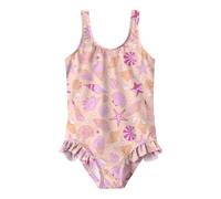 Badeanzug NAME IT "NMFZENIA SWIMSUIT", Mädchen, Gr. 86/92, N-Gr, rosa (peach fuzz), Jersey, Elasthan, Polyester, bedruckt, Badeanzüge Badeanzug (37120635-86) peach fuzz