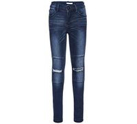NAME IT Mädchen Skinny Stretch-Jeans mit Knee-Cuts 110