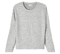 NAME IT Mädchen Stick-Pullover mit Langen Ärmeln Grey Melange 92