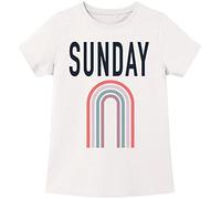 NAME IT Mädchen T-Shirt Kurzarm Weekend Wochenende (122-128, Sunday)