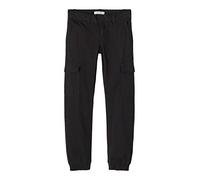 NAME IT Mädchen Twill-Hose lang aus Bio-Baumwolle Black 116