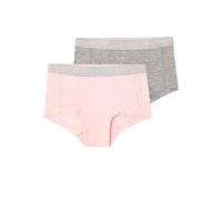NAME IT Mädchen Nkfhipster 2p Noos Unterhose, Barely Pink/Pack:w/ Grey Melange, 122 EU