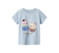 name it mini - Regular Fit T-Shirt - 92 / subdued blue / 51% Bio-Baumwolle 49% Baumwolle