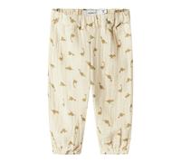NAME IT Musselin-Hose Dinos 56 beige/grün