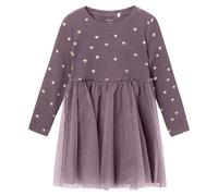 NAME IT Kleid langarm Herzen Tüllrock 92 beere