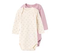 NAME IT NBFBODY 2P LS Buttercream FLORAL NOOS