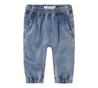 Regular-fit-Jeans NAME IT "NBFROSE R FRILL JEANS 1550-TO NOOS", Jungen, Gr. 74, N-Gr, blau (medium blau denim), Denim/Jeans, Obermaterial: 57% Lyocell, 31% Polyester, 10% Viskose, 2% Elasthan, Abriebe