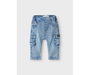 NAME IT - NBMBEN BAGGY CARGO JEANS 2727-YB NOOS medium blue denim - Gr. - 74