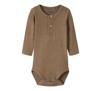 Langarmbody NAME IT "NBMKAB LS BODY NOOS", Jungen, Gr. 50, N-Gr, toasted coconut, Feinripp, Obermaterial: 57% Baumwolle, 38% Modal, 5% Elasthan, unifarben, regular fit, Rundhals, Bodys (76596238-50) t