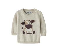 NAME IT Pullover Kuh 68 beige melange/braun