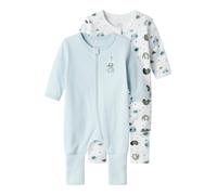 NAME IT - NBMNIGHTSUIT 2P ZIP FF ELEPHANT NOOS baby blue - Gr. - 56