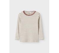 Name it Nette Slim Glitzer Langarmshirt - 104 / peppercorn / 87% Bio-Baumwolle 7% recyceltes Polyester 4% Metallic Faser 2% Elasthan