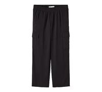 Cargohose NAME IT "NKFBELLA ST TWI CARGO 8262-BU NOOS" Gr. 128, N-Gr, schwarz (black) Mädchen Hosen (70083413-128) black