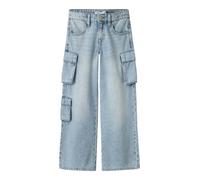 NAME IT - NKFBELLA WIDE CARGO JEANS 8772-BE NOOS Light Blue Bleached Denim - Gr. - 152