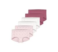Hipster NAME IT "NKFHIPSTER 6P BUTTERCREAM FLORAL NOOS", Mädchen, Gr. 104, 6 Stk., mauve morn, Jersey, Obermaterial: 95% Baumwolle, 5% Elasthan, eng, Unterhosen (95979037-104) mauve morn