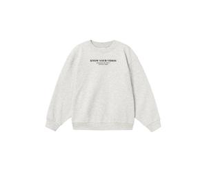 Name it-NKFNAKONNI LS RLX SWEAT BRU-Light Grey Melange - 158/164