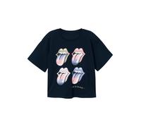 name it - T-Shirt NKFNARINA ROLLING STONES in dark sapphire Gr.122/128
