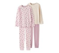 Name it - Kid's NKFNightset AOP 2-Pack - Alltagsunterwäsche, Gr. 146-152, rosa (BallerinaHeartandFlowerAOP)